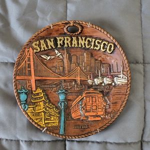 San Francisco ceramic art plate made in Japan